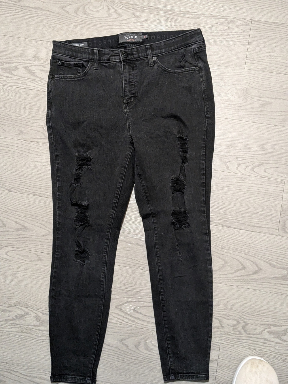 torrid Black Ripped Skinny Jeans